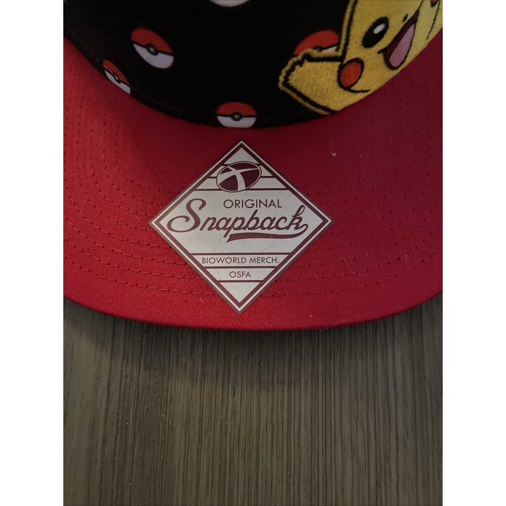 Pokémon Pikachu Hat Poke Balls Adjustable Snapback Adult Size Teens Cap